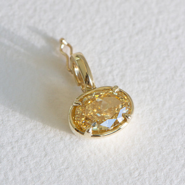 Allure East West Oval Yellow Diamond Enhancer