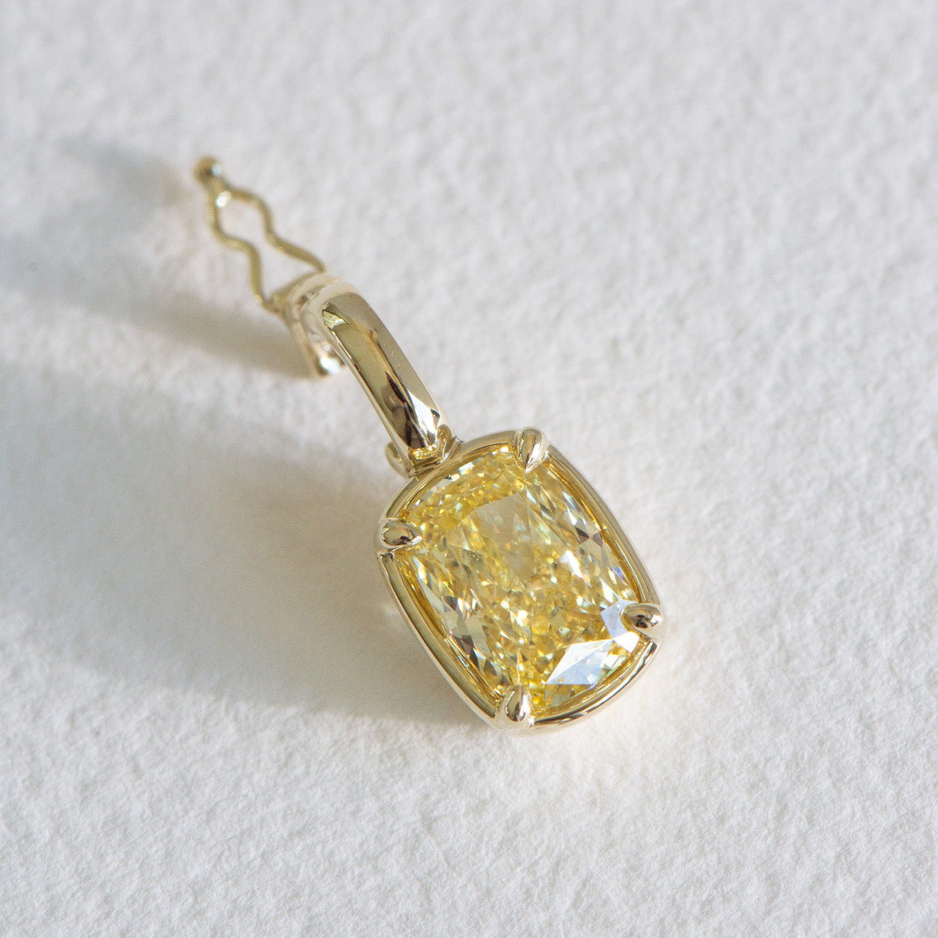 Allure Cushion Yellow Diamond Enhancer | One of a Kind
