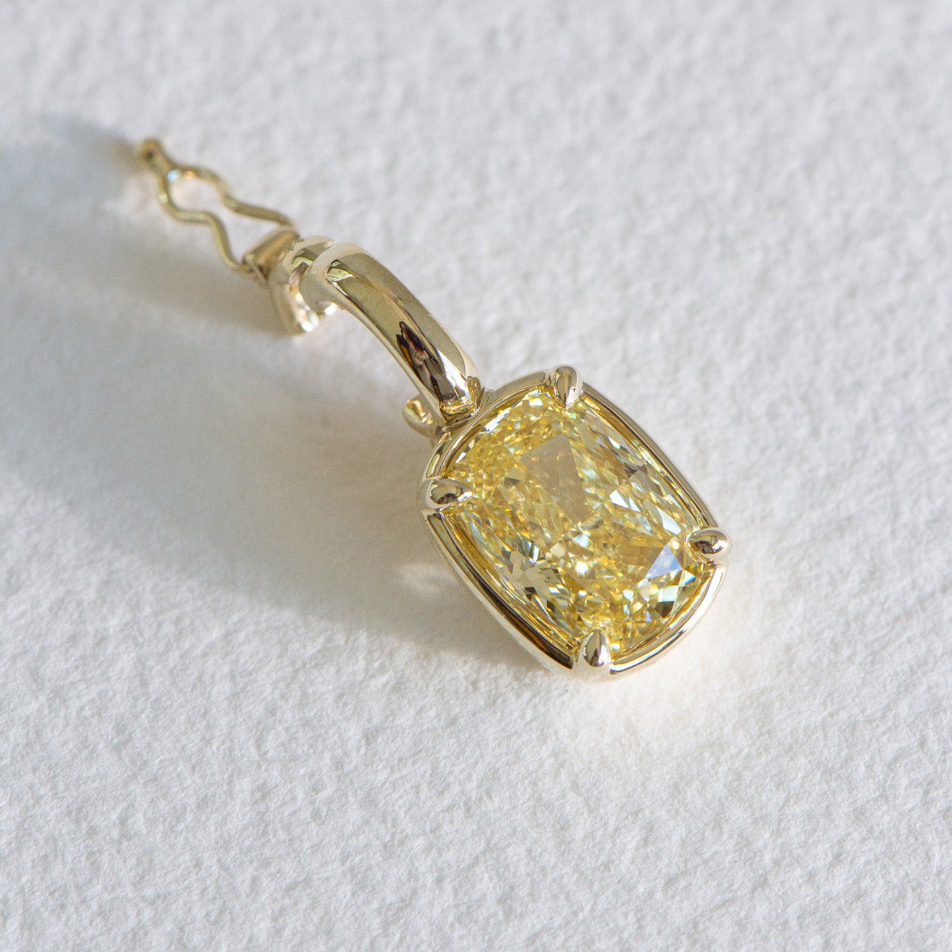 Allure Cushion Yellow Diamond Enhancer | One of a Kind