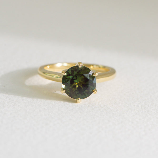 Sapphire Dawn | 2.9ct Round Australian Sapphire Engagement Ring