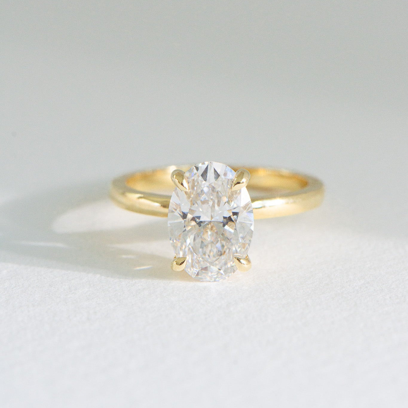 18k gold Helena 2.57ct lab-grown diamond oval engagement ring, Matthews Jewellers Newcastle