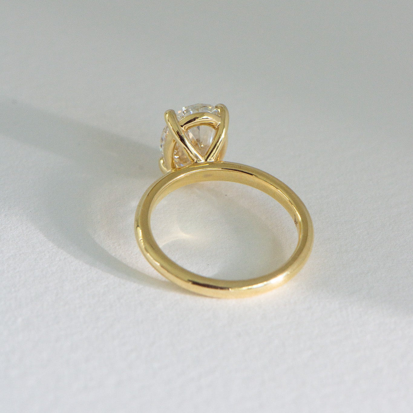 Helena 3.05ct lab grown diamond oval engagement ring in 18k gold available at Matthews Jewellers Newcastle