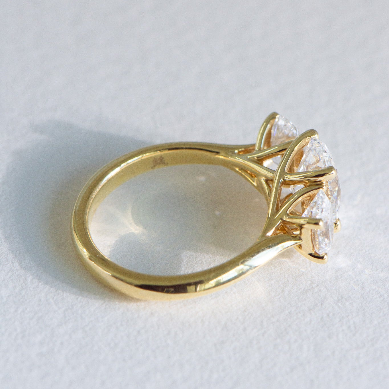 Mia | 3.5ct Three Stone Oval Engagement Ring