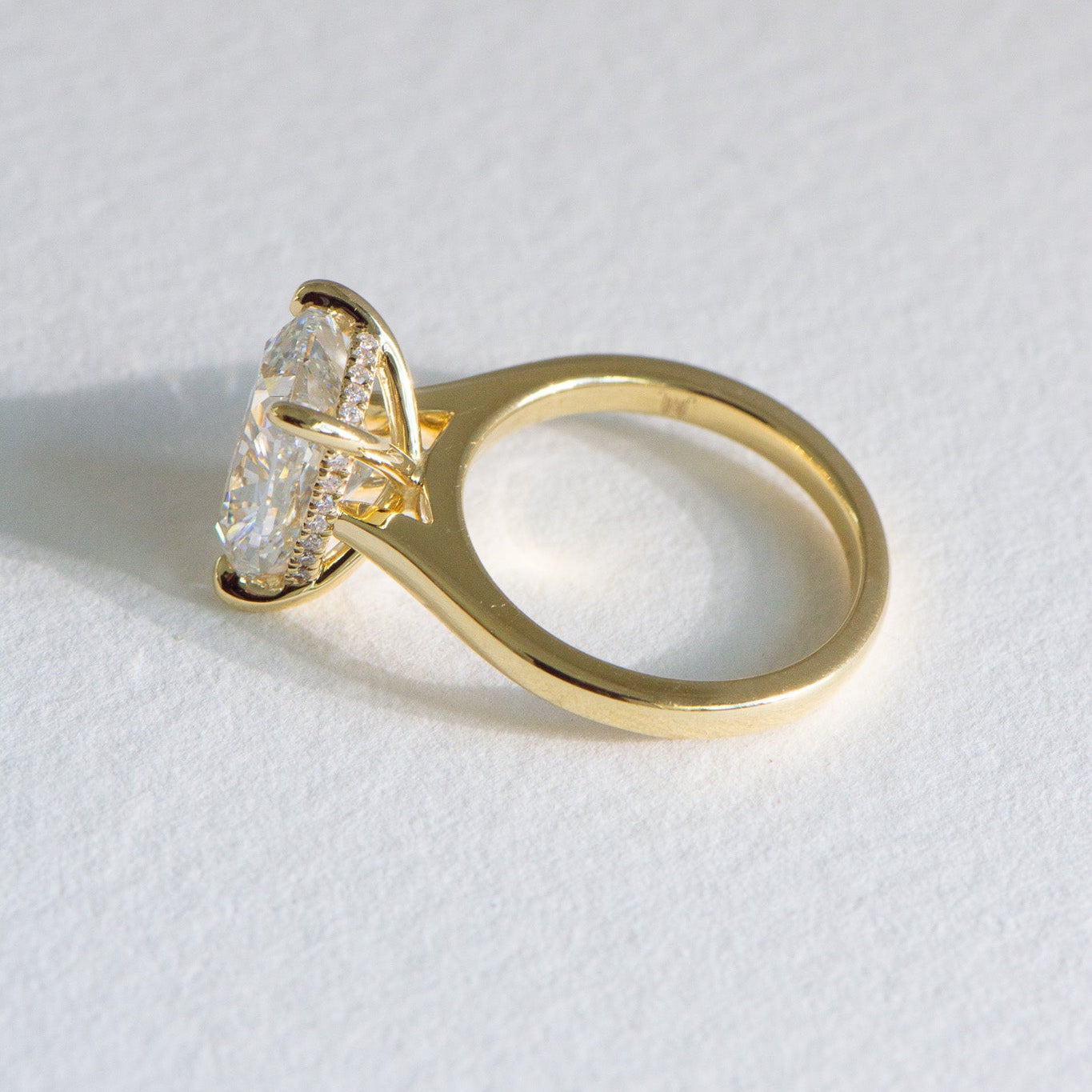 Elongated cushion lab grown diamond engagement ring, Elora 5ct, IGI certified, Matthews Jewellers Newcastle
