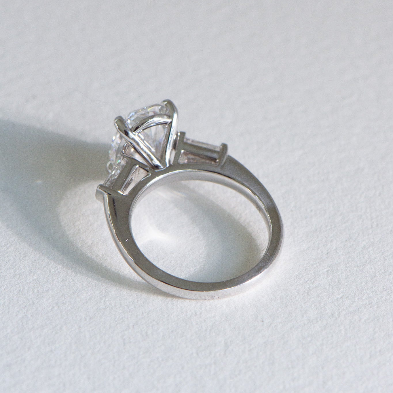 Ophelia | 4.53ct Oval Engagement Ring with Tapered Baguettes