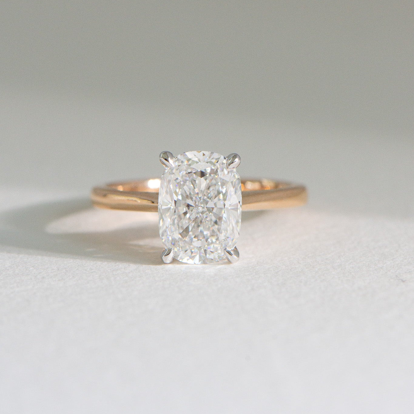 Elora | 3ct Elongated Cushion Lab Diamond Engagement Ring