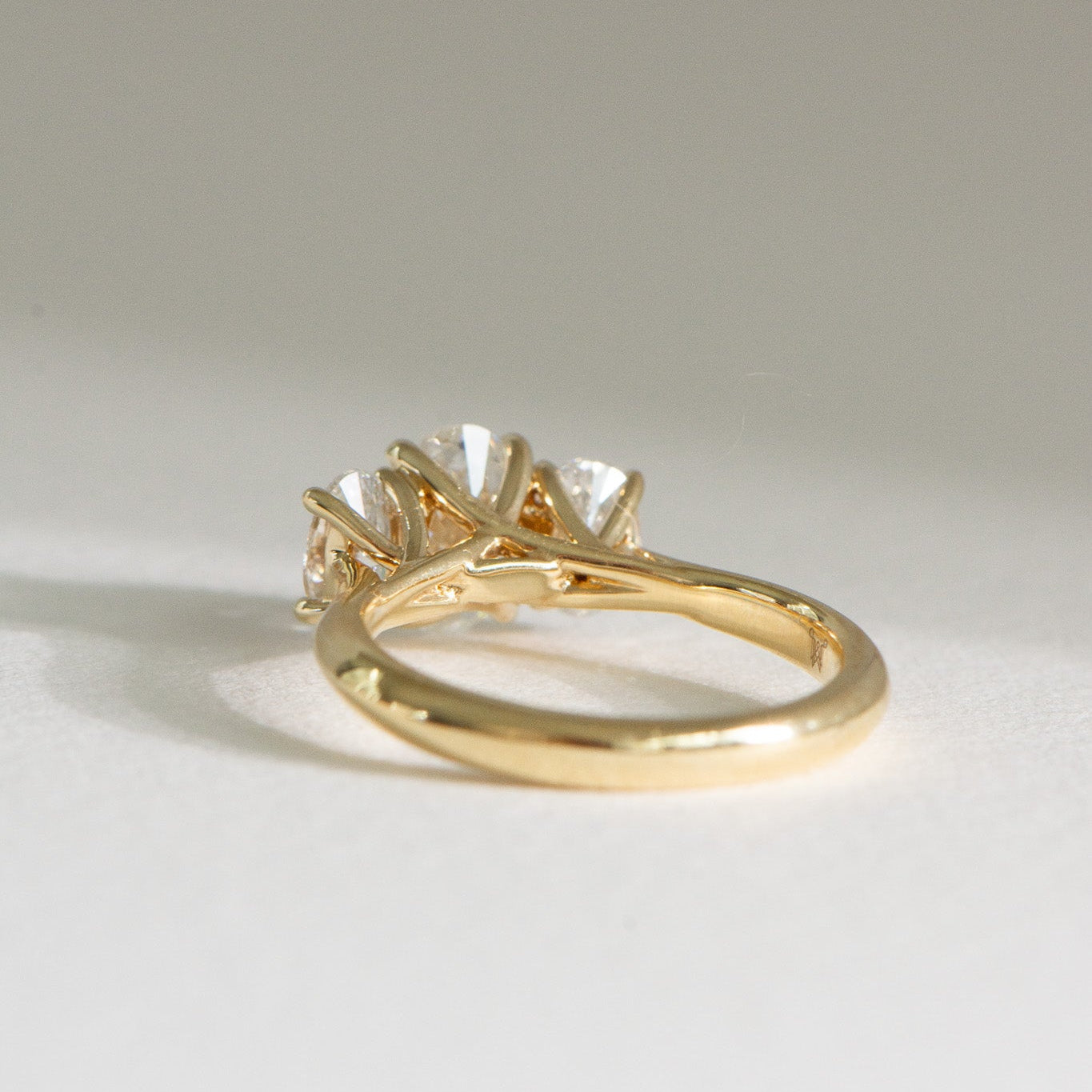 Three stone natural diamond engagement ring, Heritage Mia 2.17ct, GIA certified, Matthews Jewellers