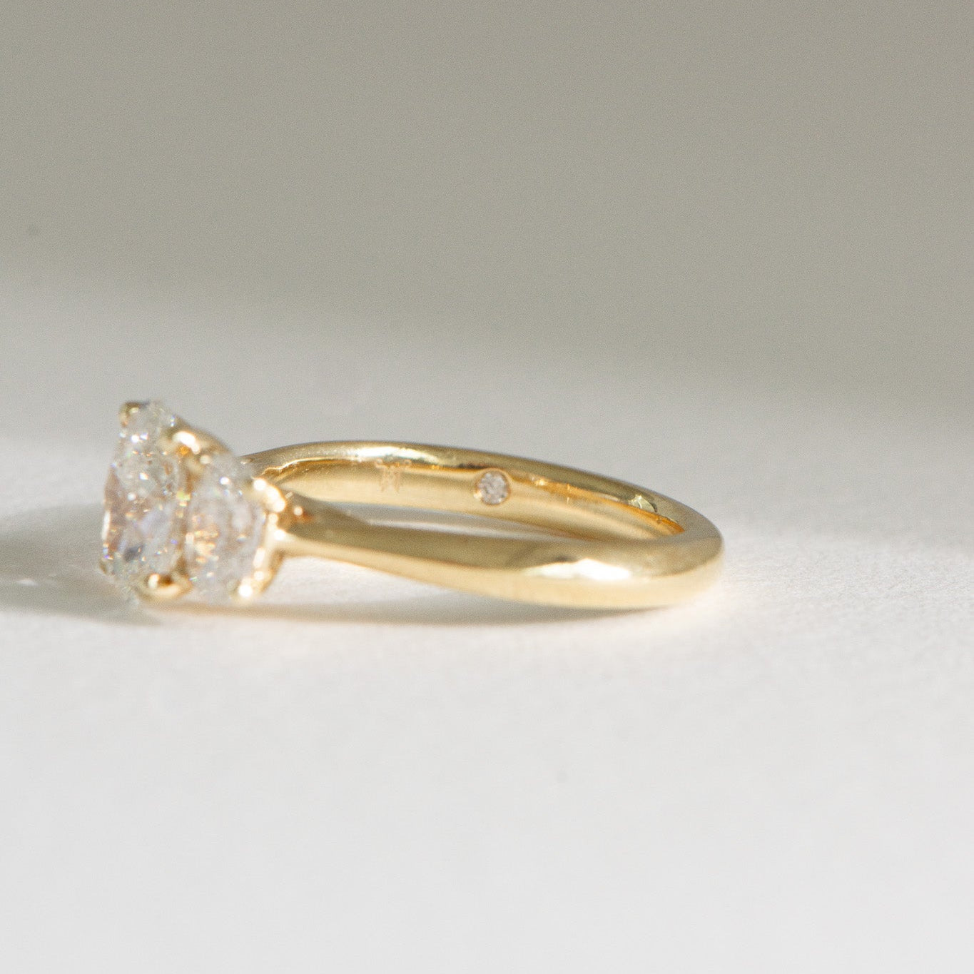 Heritage Mia 2.17ct three stone natural diamond ring, GIA certified, Matthews Jewellers Newcastle