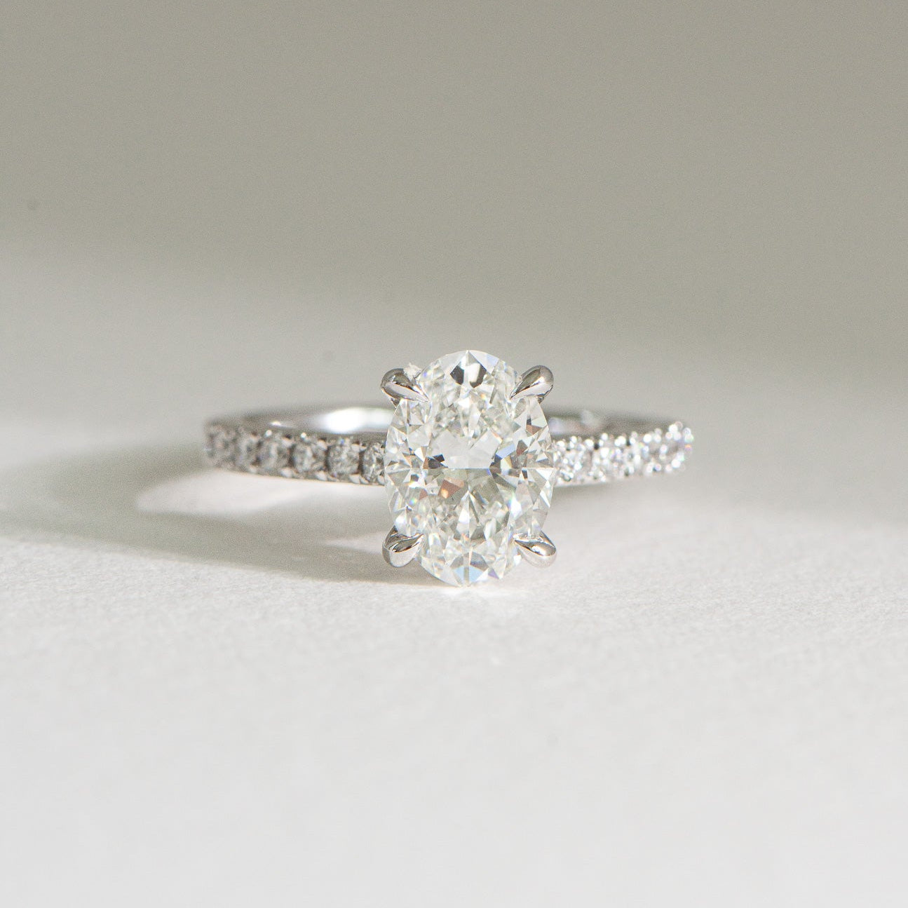 Heritage Helena 2ct natural diamond oval ring in 18k gold, Matthews Jewellers Newcastle