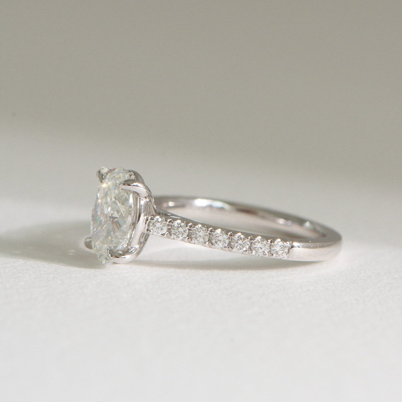 Oval natural diamond engagement ring, Heritage Helena 2ct, GIA certified, Matthews Jewellers