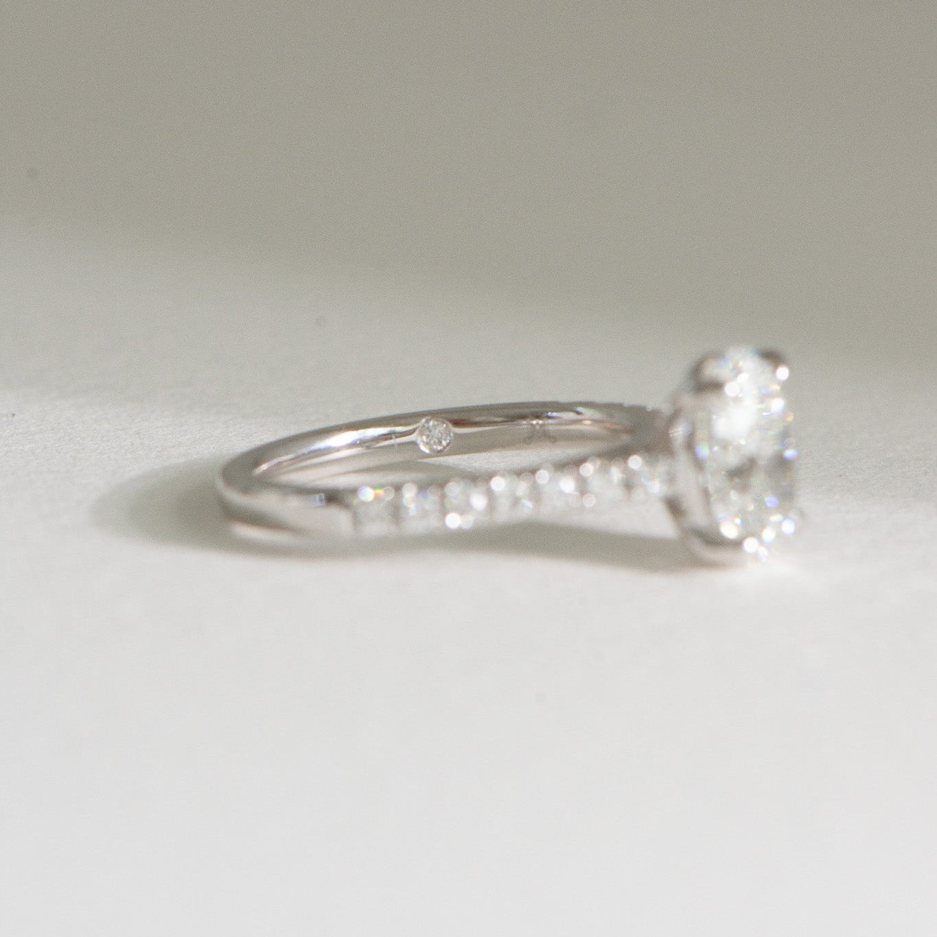 Handcrafted natural diamond oval ring by Matthews Jewellers, Heritage Helena 2ct, est. 1957