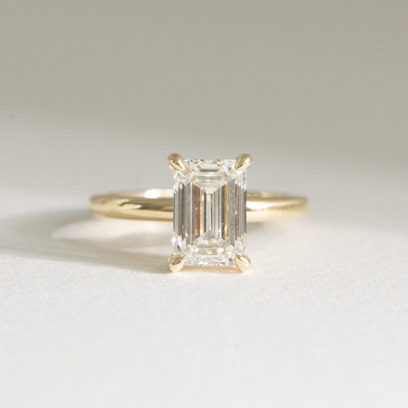 Edith | 3ct Emerald Cut Lab Diamond Engagement Ring
