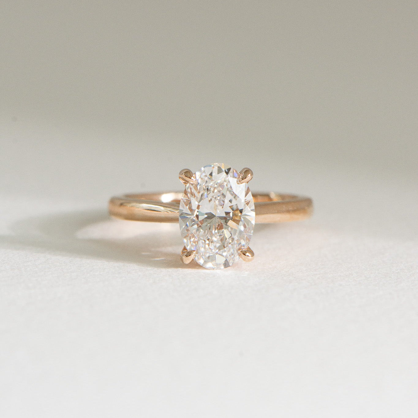 Helena 2ct lab grown diamond hidden halo ring in 18k gold, Matthews Jewellers Newcastle