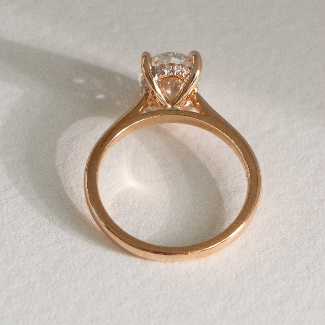 Helena 2ct hidden halo lab grown diamond ring, IGI certified, Matthews Jewellers