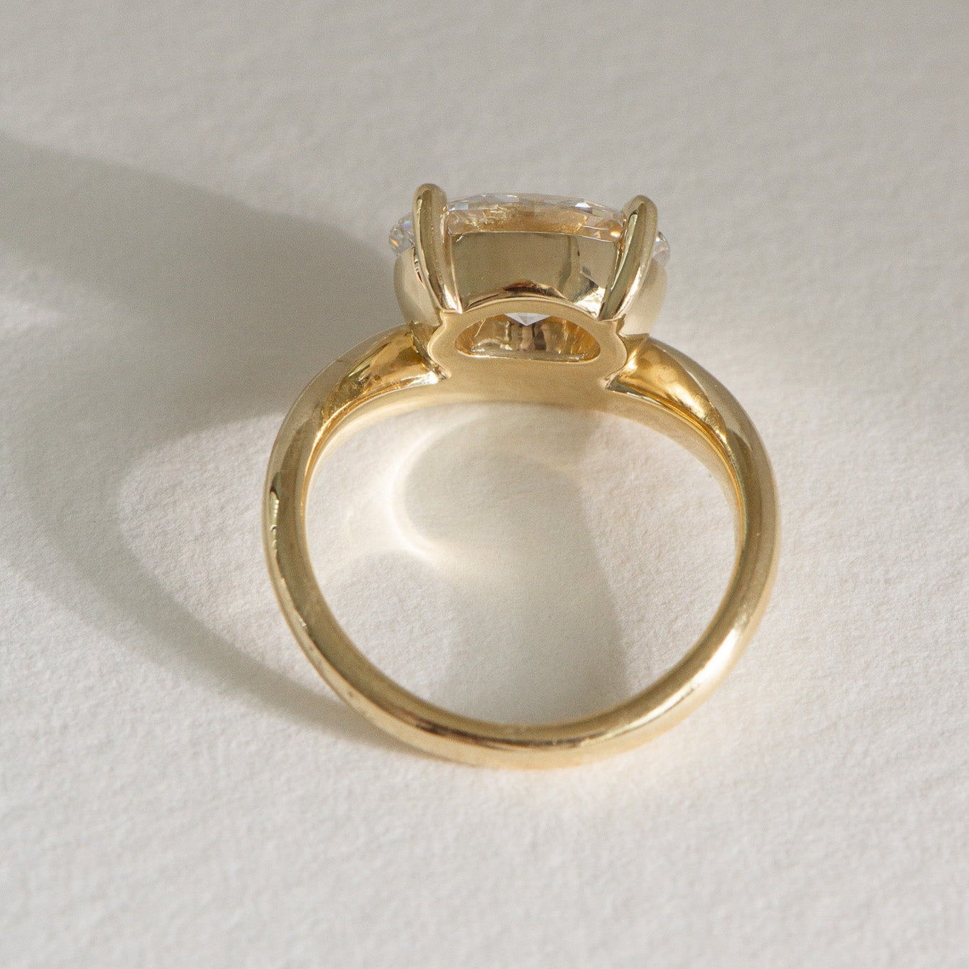 Ocea 2.54ct lab grown diamond oval engagement ring in 18k gold, handcrafted Matthews Jewellers Newcastle