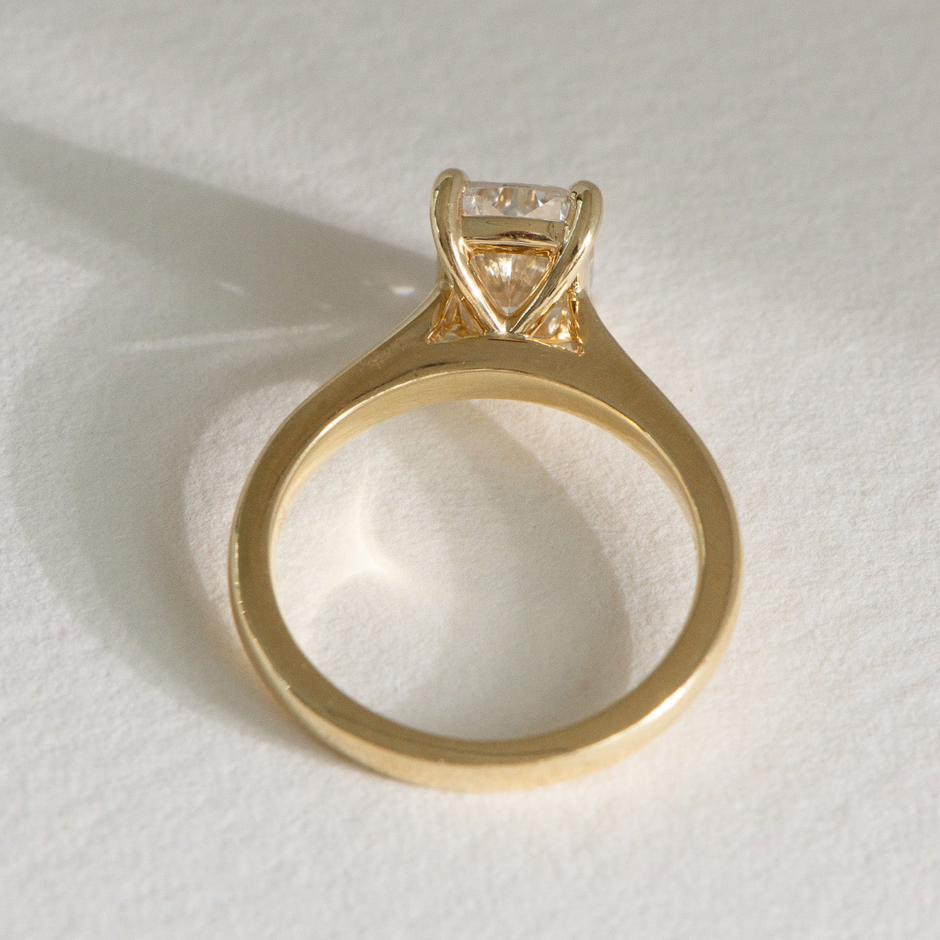 Elora lab grown diamond elongated cushion ring, available online and in Matthews Jewellers Newcastle boutiques
