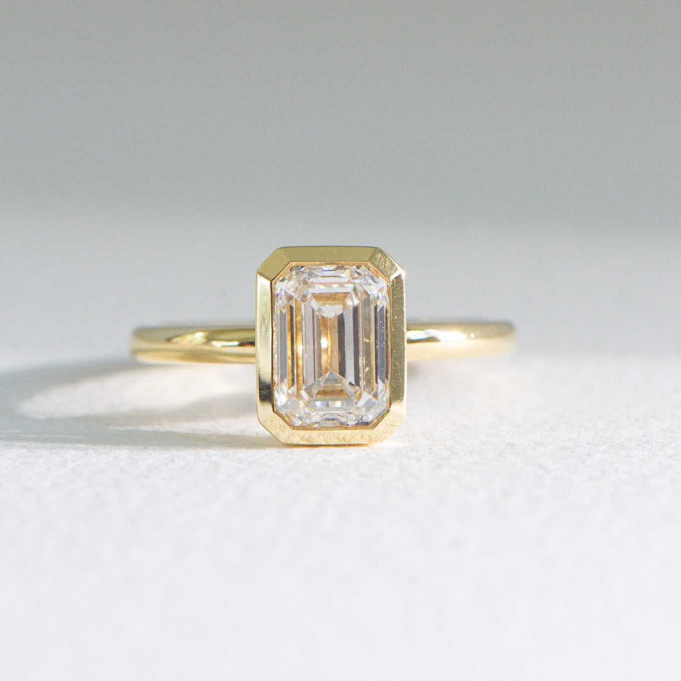 Edith | 2ct Emerald Cut Lab Diamond Engagement Ring