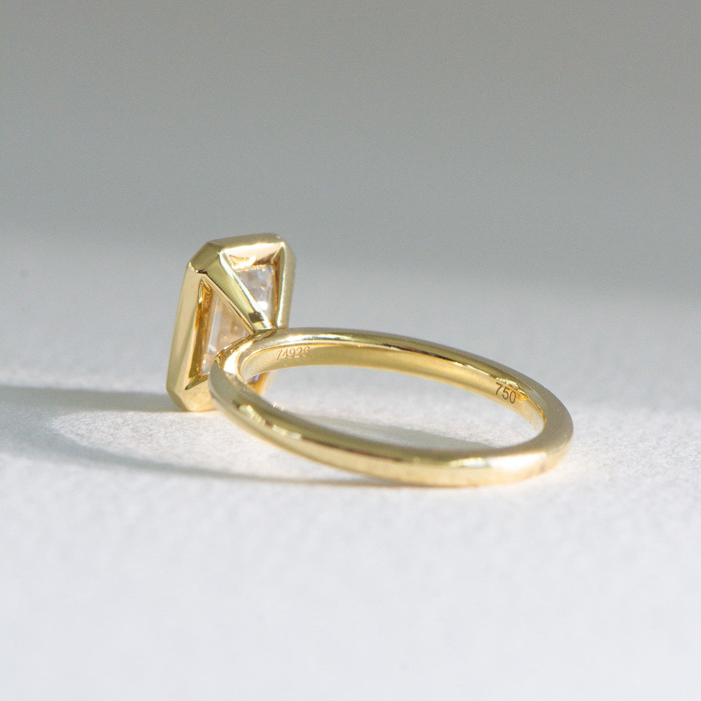 Edith | 2ct Emerald Cut Lab Diamond Engagement Ring