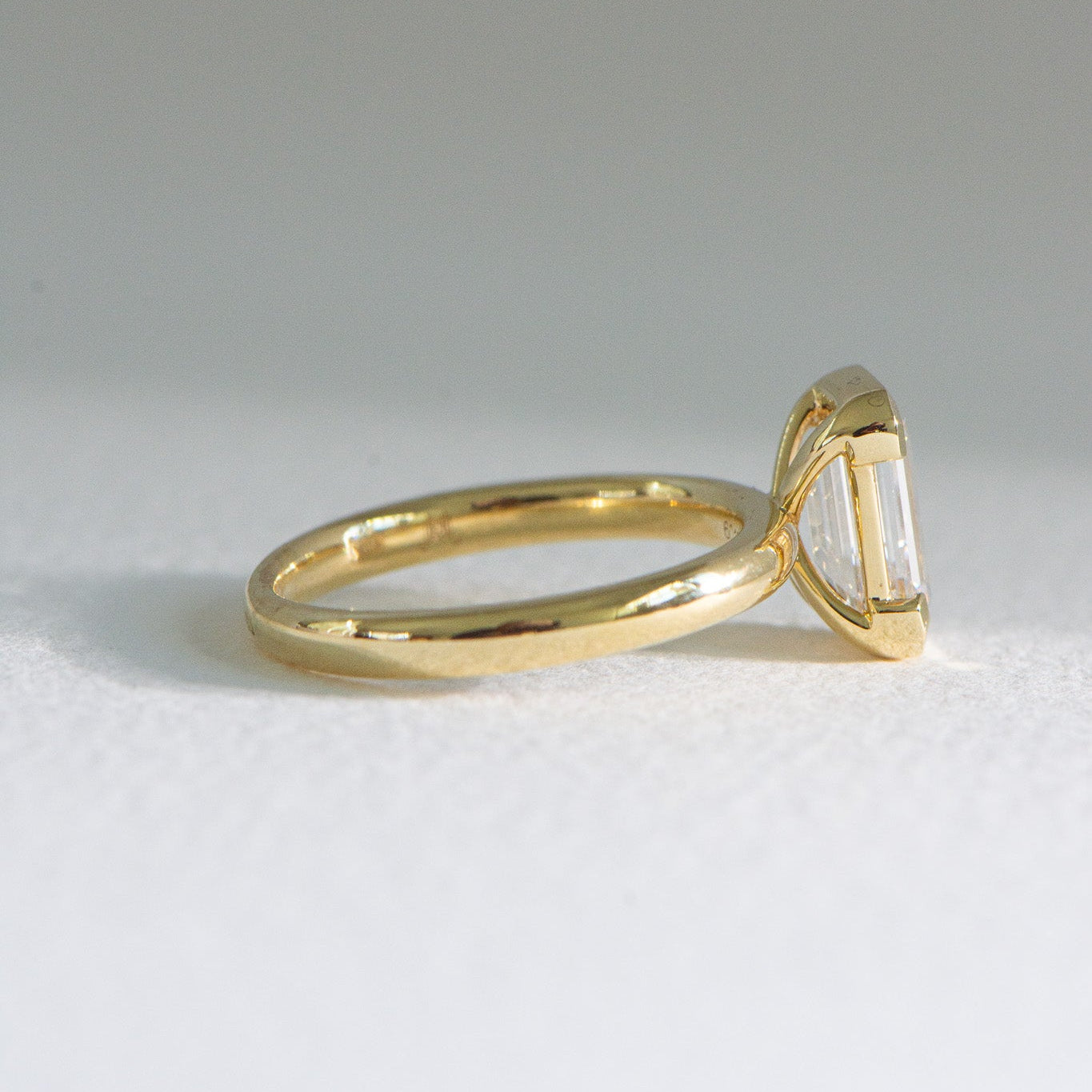 Edith | 2ct Emerald Cut Lab Diamond Engagement Ring