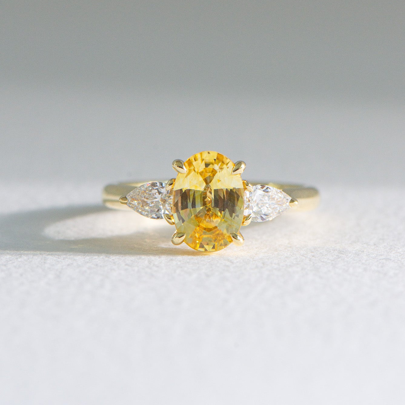Isla | 1.79ct Oval Yellow Sapphire Engagement Ring