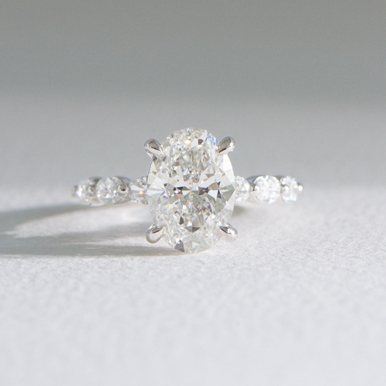 Audrey | 3ct Oval Lab Diamond Engagement Ring