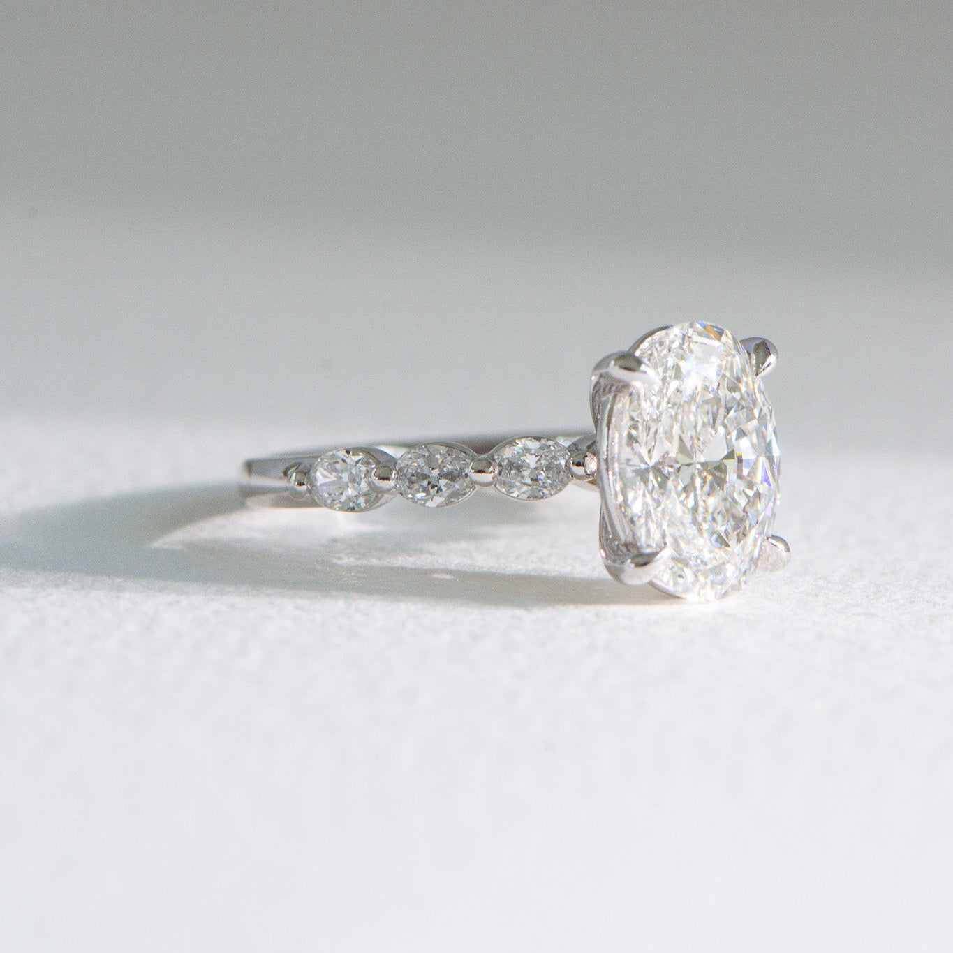 Audrey | 3ct Oval Lab Diamond Engagement Ring