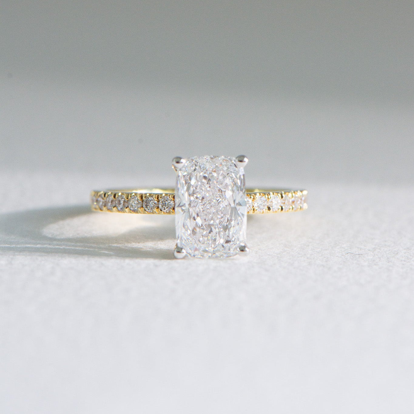 Elora | 2ct Elongated Cushion Lab Diamond Engagement Ring