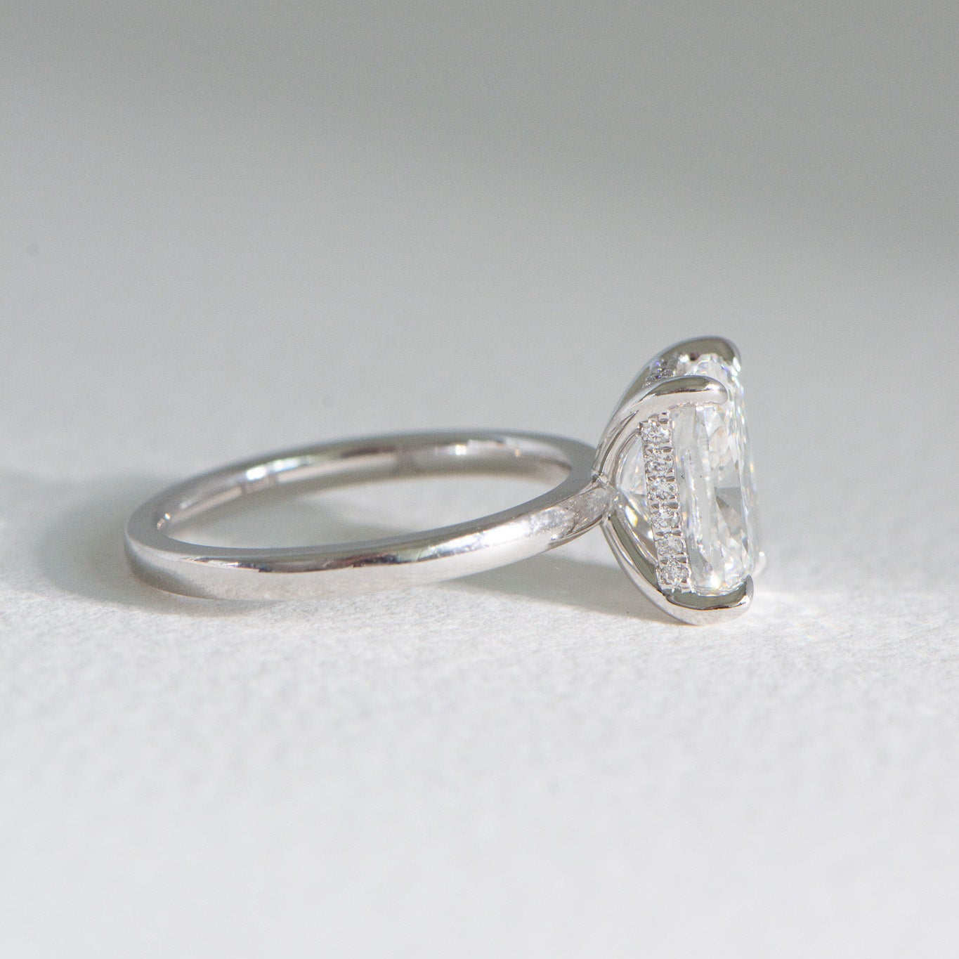 Elora | 3ct Elongated Cushion Lab Diamond Engagement Ring