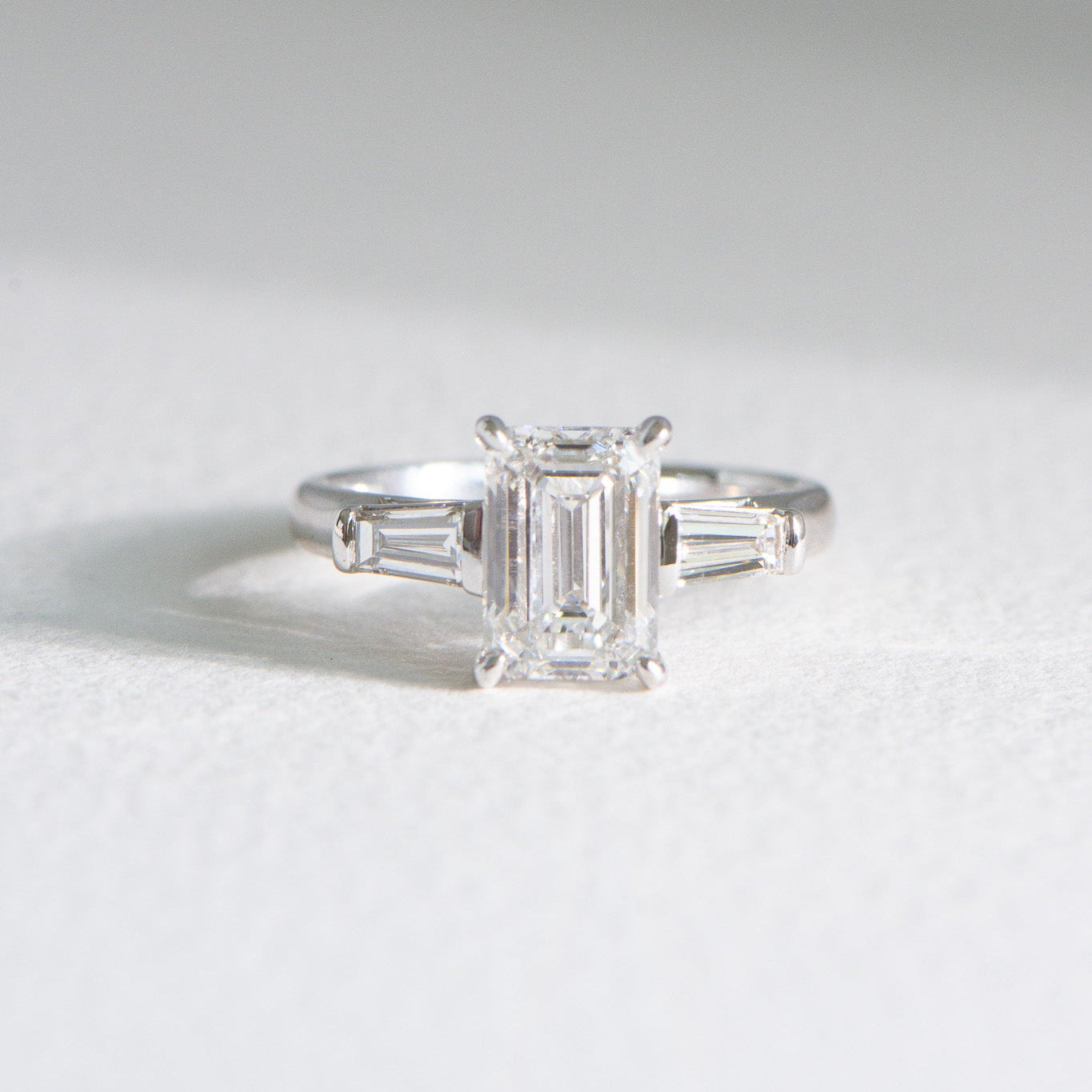 Alina | 3ct Emerald Cut Lab Diamond Engagement Ring