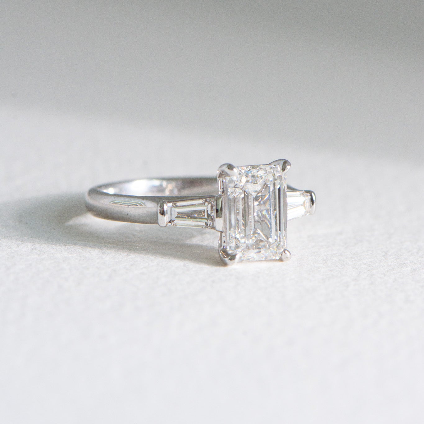Alina | 3ct Emerald Cut Lab Diamond Engagement Ring