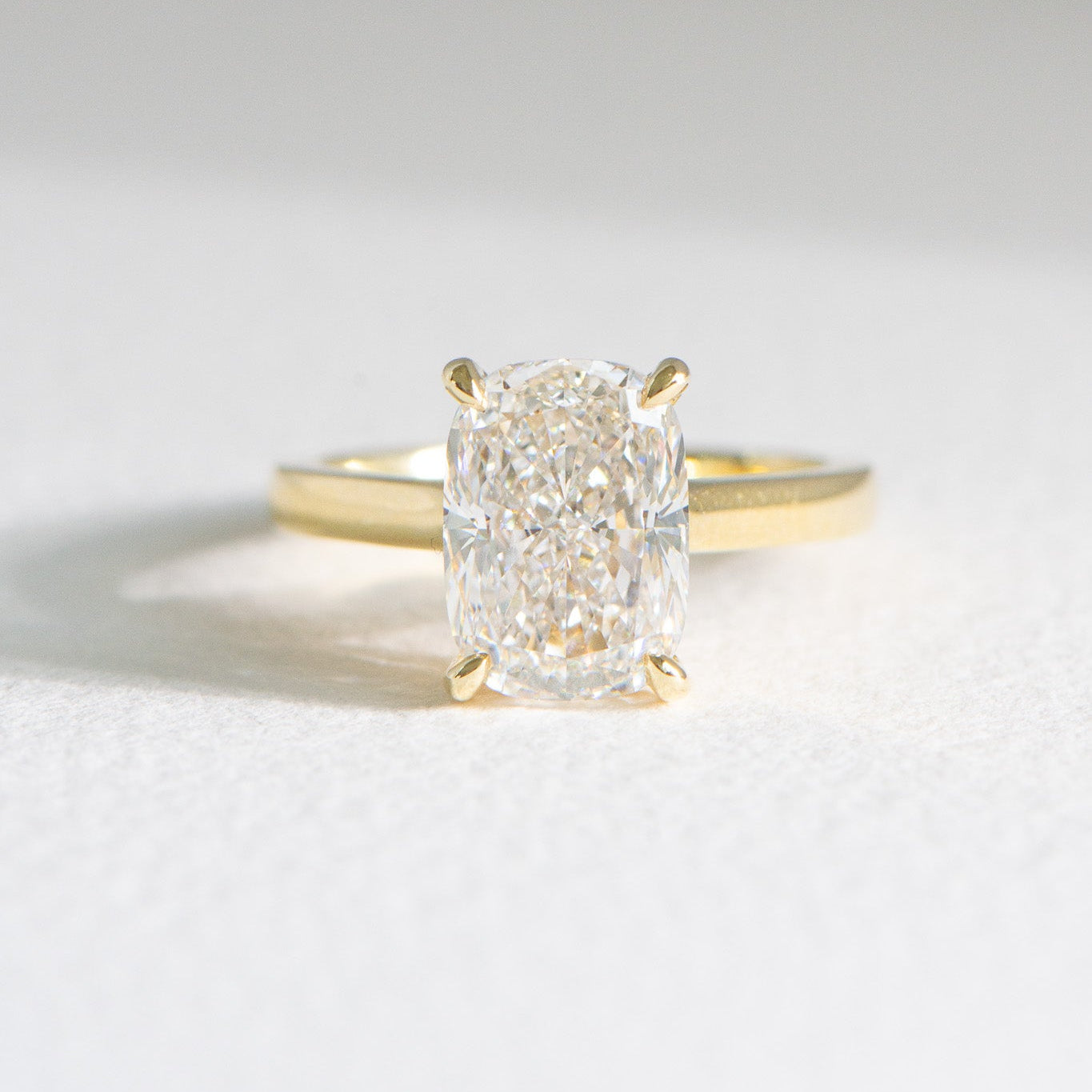 Elora | 4ct Elongated Cushion Lab Diamond Engagement Ring