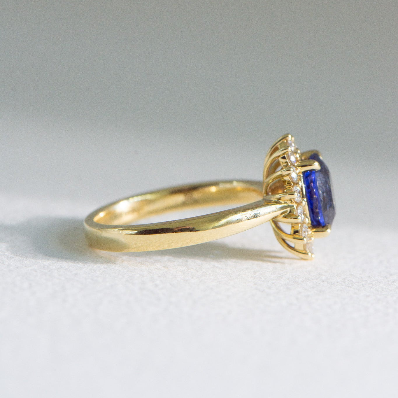 Dianna | Ceylon Sapphire and Diamond Engagement Ring