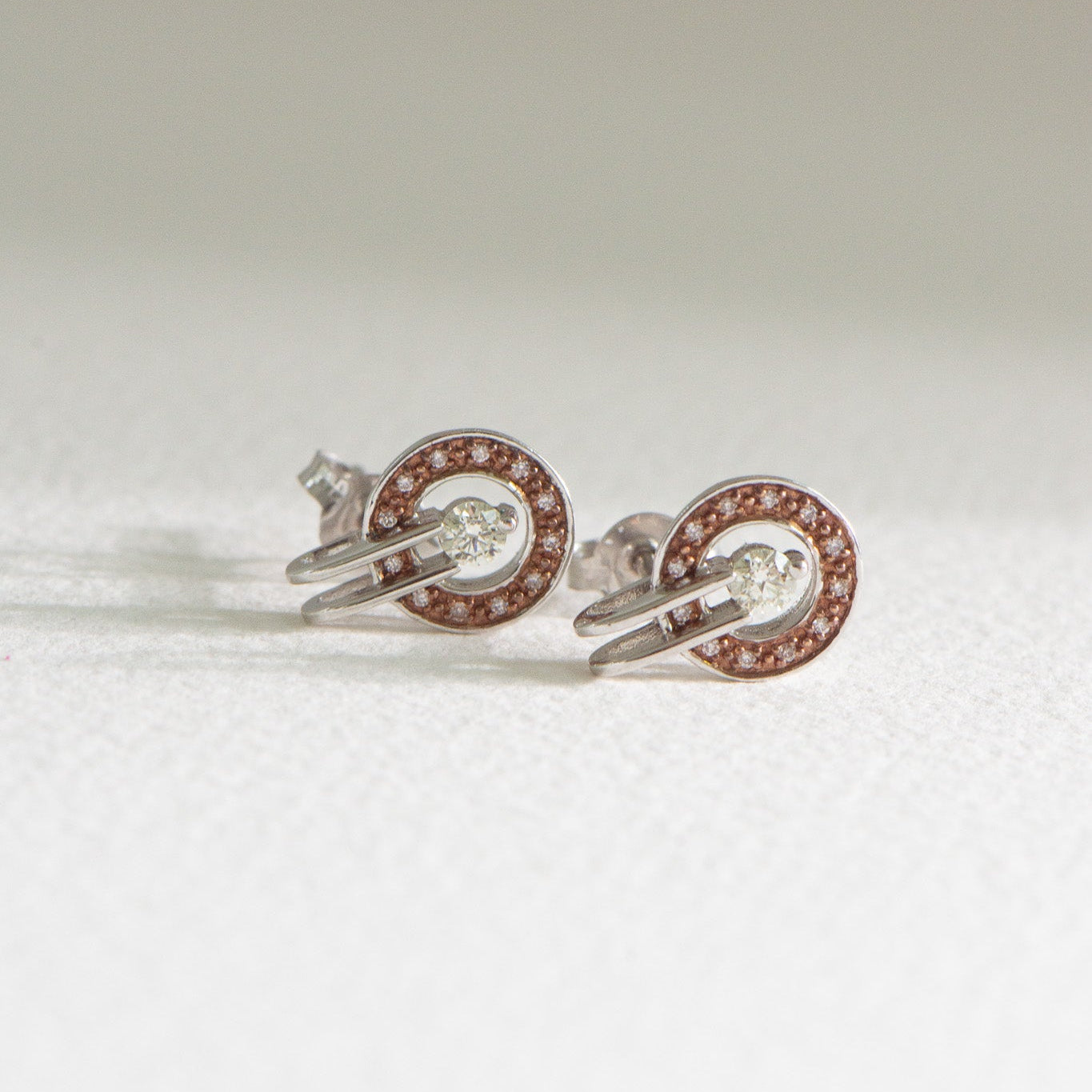 Pink Diamond Earrings