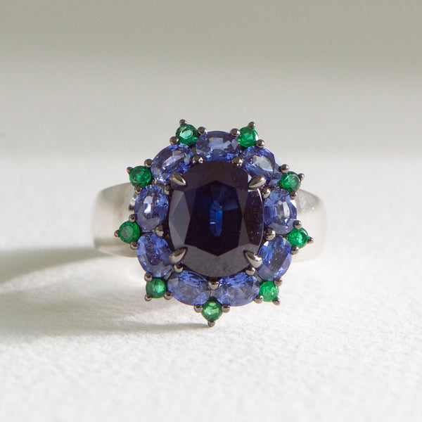 Sapphire and Emerald Ring