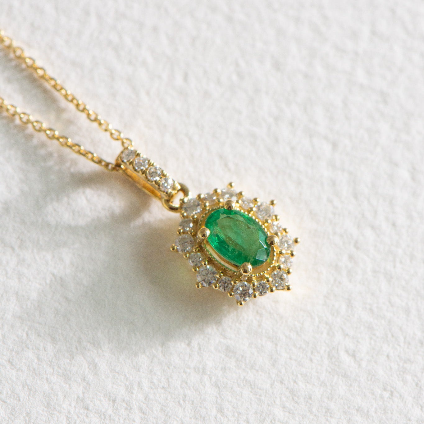 Emerald and Diamond Pendant
