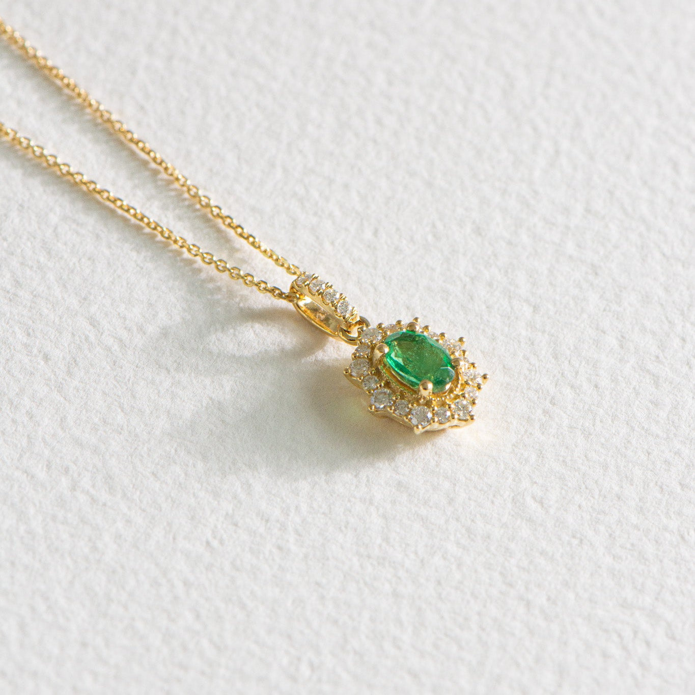 Emerald and Diamond Pendant