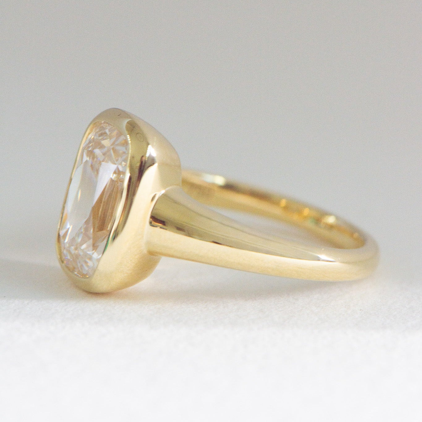Odessa | 3.52ct Old Mine Elongated Cushion Lab Diamond Engagement Ring