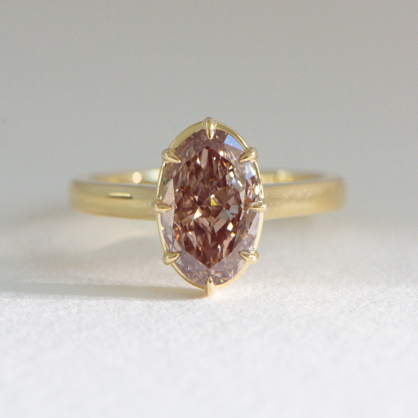 Arabella | 2.51ct Champagne Oval Lab Diamond Engagement Ring