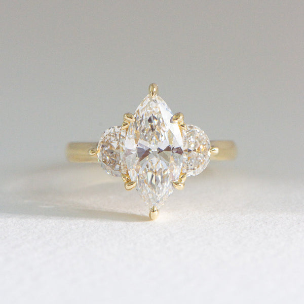 Aura | 2.7ct Marquise Trilogy Diamond Engagement Ring