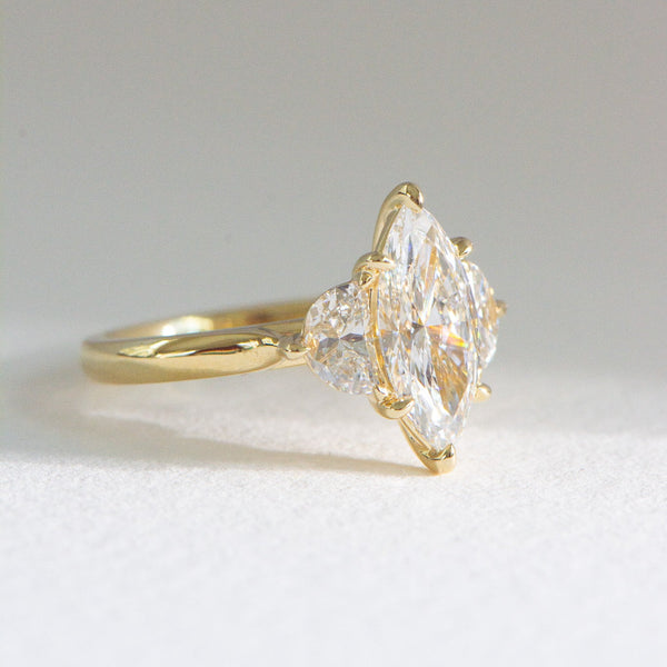 Aura | 2.7ct Marquise Trilogy Diamond Engagement Ring