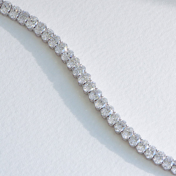 Oval Diamond Tennis Bracelet