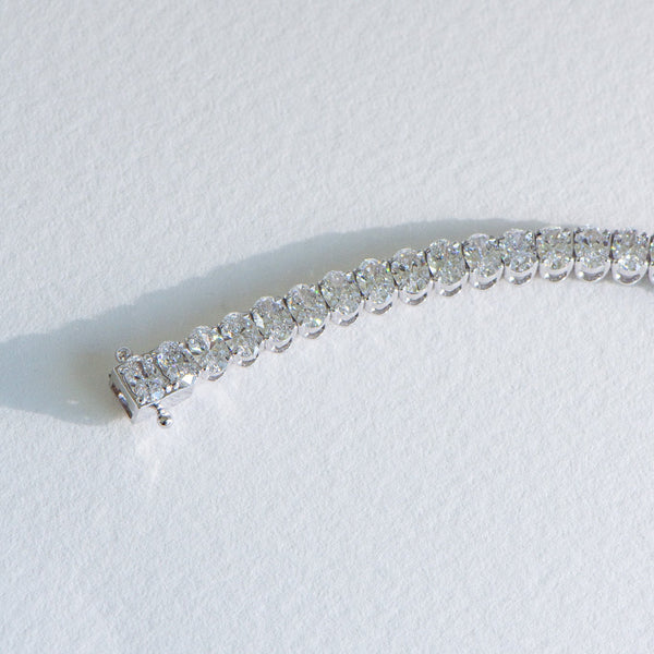 Oval Diamond Tennis Bracelet