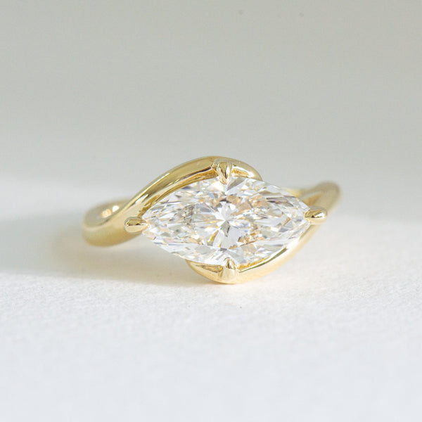 Kaia | 2ct East West Marquise Curve Ring