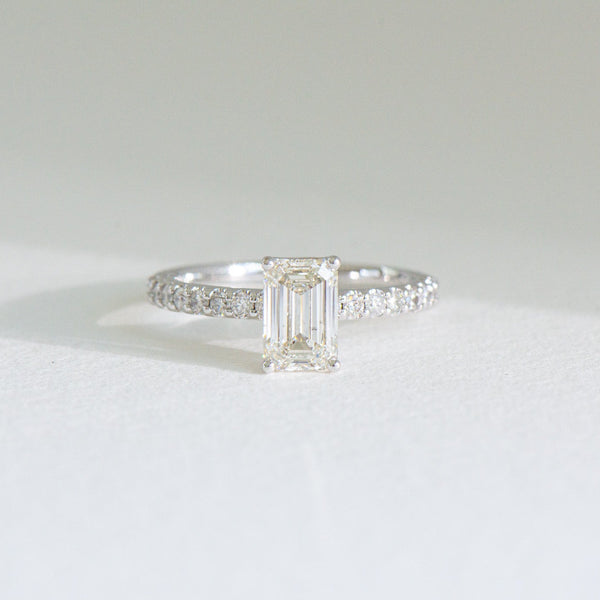 Edith | 1ct Emerald Cut Natural Diamond Engagement Ring