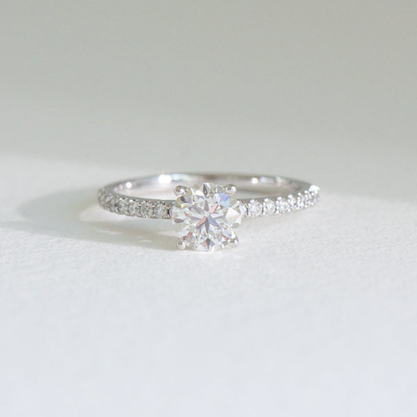 Vera | 0.90ct Round Natural Diamond Engagement Ring