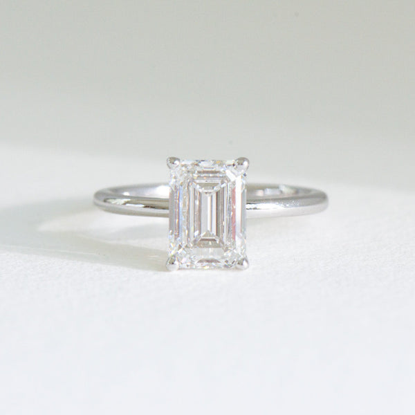 Edith | 2.5ct Emerald Cut Lab Diamond Engagement Ring