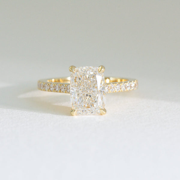 Elora | 3ct Elongated Cushion Diamond Engagement Ring