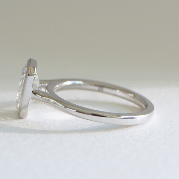 Sofia Bezel | 2ct Radiant Cut Lab Diamond Engagement Ring