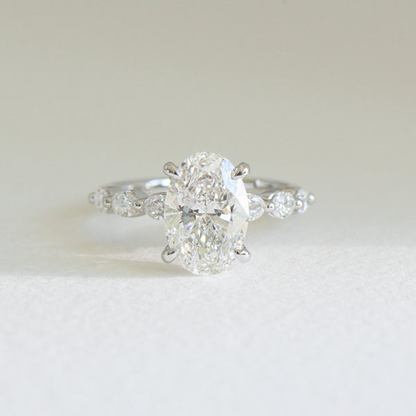 Audrey | 3ct Oval Lab Diamond Engagement Ring