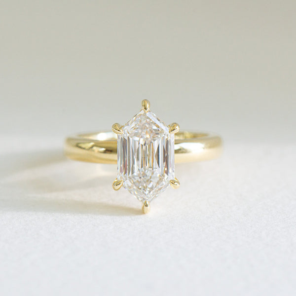 Azalea | 3ct Hexagon Lab Diamond Engagement Ring